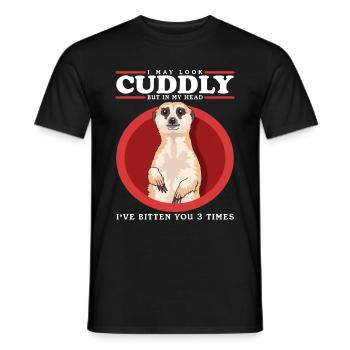 Suricate Drôle Cadeau de Suricate - T-shirt homme - noir - Devant - AI Model Male 178 light (178cm)