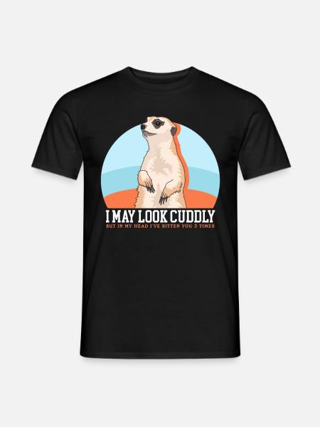 Erdmännchen lustige Erdmännchen Geschenke - Männer T-Shirt - Schwarz