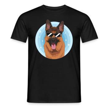Cadeau Berger Allemand Chien Berger Allemand Cadeau Chien Berger Allemand - T-shirt homme - noir - Devant - AI Model Male 178 light (178cm)