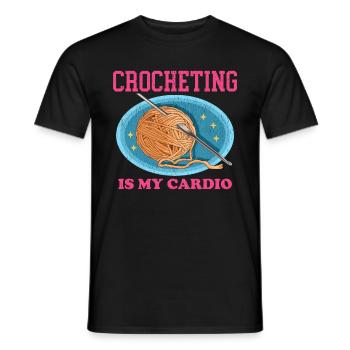 Crochet Crochet Crochet Crochet Yarn Gift - Men's T-Shirt - black - Front - AI Model Male 178 light (178cm)