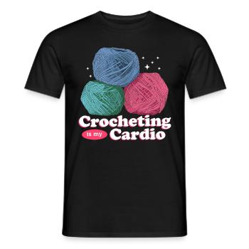 Crochet Crochet Yarn Crocheter Crochet Gift - Men's T-Shirt - black - Front - AI Model Male 178 light (178cm)