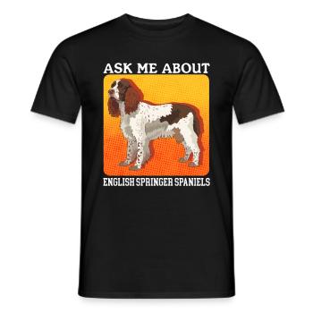 English Springer Spaniel Dog Owner Gift - Men's T-Shirt - black - Front - AI Model Male 178 light (178cm)