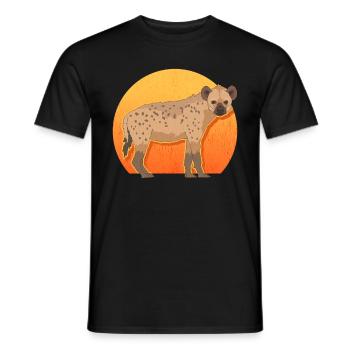 Hyena Hyena Spotted Hyena Gift - Men's T-Shirt - black - Front - AI Model Male 178 light (178cm)