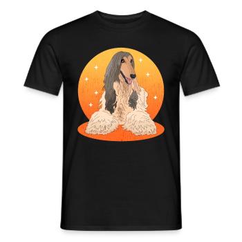 Afghan Greyhound Dog Dog Owner Gift - Men's T-Shirt - black - Front - AI Model Male 178 light (178cm)