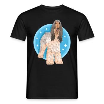 Lévrier afghan chien propriétaire de chien cadeau - T-shirt homme - noir - Devant - AI Model Male 178 light (178cm)