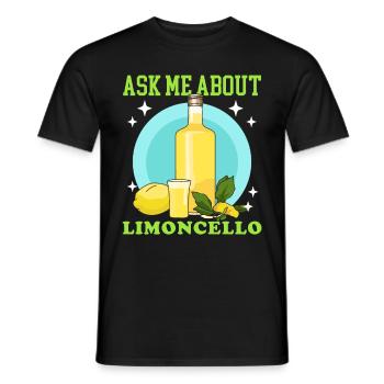 Liqueur de limoncello de citrons cadeau - T-shirt homme - noir - Devant - AI Model Male 178 light (178cm)