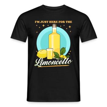 Limoncello Liqueur de citron cadeau - T-shirt homme - noir - Devant - AI Model Male 178 light (178cm)