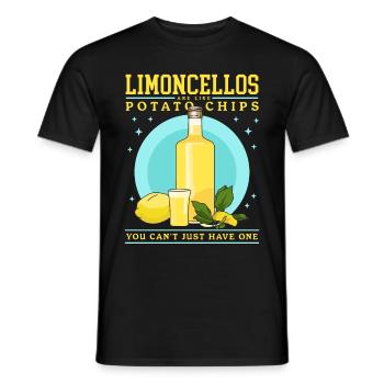 Limoncello Limoncellos | Cadeau de liqueur de citron - T-shirt homme - noir - Devant - AI Model Male 178 light (178cm)