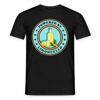 Liqueur de limoncello | Cadeau de liqueur de citron - T-shirt homme - noir - Devant - AI Model Male 178 light (178cm)