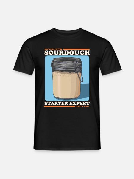 Sauerteig Starter Experte Geschenk - Männer T-Shirt - Schwarz