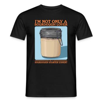 Sourdough Starter Sourdough Bread Baking Gift - Men's T-Shirt - black - Front - AI Model Male 178 light (178cm)
