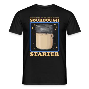 Sourdough Starter Sourdough Bread Baker Gift - Men's T-Shirt - black - Front - AI Model Male 178 light (178cm)