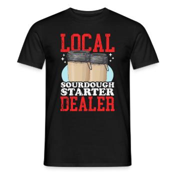 Sourdough Starter Baker Sourdough Bread Gift - Men's T-Shirt - black - Front - AI Model Male 178 light (178cm)