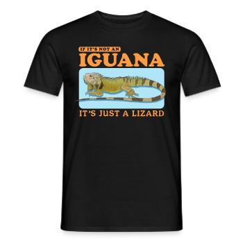Leguan Reptilien Eidechse Leguane Geschenk - Männer T-Shirt - Schwarz - Vorne - AI Model Male 178 light (178cm)