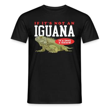 Leguan Reptilien Leguane Eidechse Geschenk - Männer T-Shirt - Schwarz - Vorne - AI Model Male 178 light (178cm)
