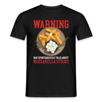 Mozzarella Sticks Cheese Lover Gift - Men's T-Shirt - black - Front - AI Model Male 178 light (178cm)