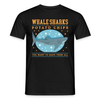 Whale Sharks Whale Shark | cool whale sharks gift - Men's T-Shirt - black - Front - AI Model Male 178 light (178cm)