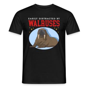Walrus Walrus Walrus Walrus Gift - Men's T-Shirt - black - Front - AI Model Male 178 light (178cm)