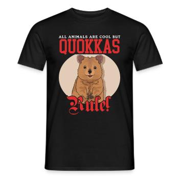 Quokka Kurzschwanzkänguru Quokkas Geschenk - Männer T-Shirt - Schwarz - Vorne - AI Model Male 178 light (178cm)