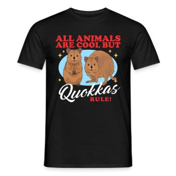 Cadeau de kangourou à queue courte Quokka Kangourou - T-shirt homme - noir - Devant - AI Model Male 178 light (178cm)