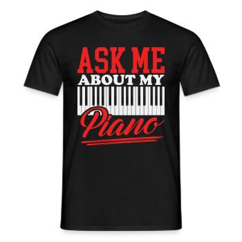 Piano Pianiste Cadeau Pianiste - T-shirt homme - noir - Devant - AI Model Male 178 light (178cm)