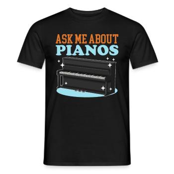 Piano Piano Player Piano Pianist Gift - Men's T-Shirt - black - Front - AI Model Male 178 light (178cm)