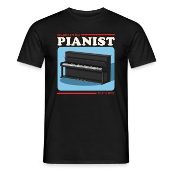 Piano Pianiste Piano Cadeau Piano - T-shirt homme - noir - Devant - AI Model Male 178 light (178cm)