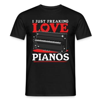 Piano Pianist | Piano Player Piano Gift - Men's T-Shirt - black - Front - AI Model Male 178 light (178cm)