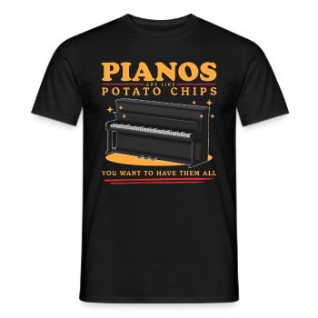 Pianistes avec piano | Piano Player Piano Gift - T-shirt homme - noir - Devant - AI Model Male 178 light (178cm)