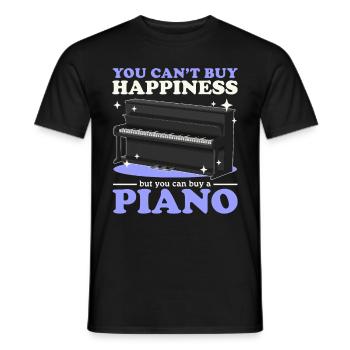 Piano Pianiste Piano Player Piano Gift - T-shirt homme - noir - Devant - AI Model Male 178 light (178cm)