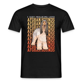 Cadeau de propriétaire de chien lévrier afghan - T-shirt homme - noir - Devant - AI Model Male 178 light (178cm)
