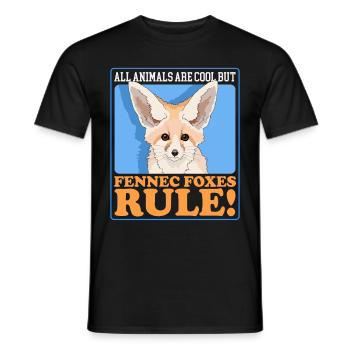 Fennek Wüstenfüchse Fuchs Geschenk - Männer T-Shirt - Schwarz - Vorne - AI Model Male 178 light (178cm)
