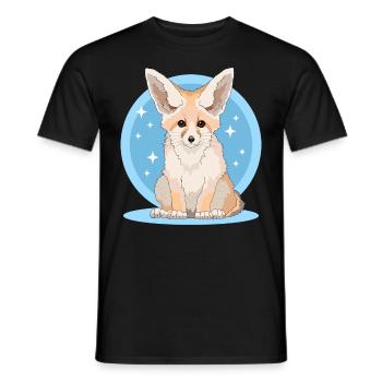 Fennek Fuchs Wüstenfüchse Geschenke - Männer T-Shirt - Schwarz - Vorne - AI Model Male 178 light (178cm)