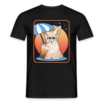 Fennek Wüstenfüchse Fuchs Geschenke - Männer T-Shirt - Schwarz - Vorne - AI Model Male 178 light (178cm)