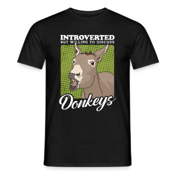 Esel Eselbesitzer Eselliebhaber Eselchen Geschenk - Männer T-Shirt - Schwarz - Vorne - AI Model Male 178 light (178cm)