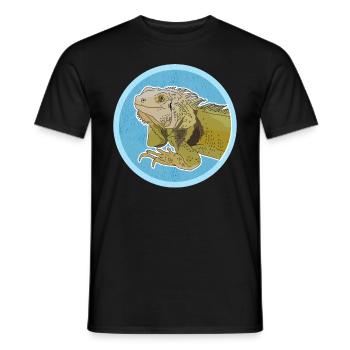 Leguan Reptilien Eidechse Leguane Geschenk - Männer T-Shirt - Schwarz - Vorne - AI Model Male 178 light (178cm)