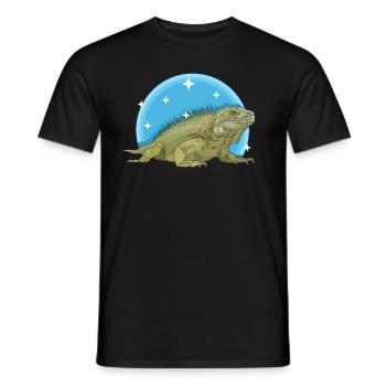 Iguane lézard reptile iguane cadeau iguanes - T-shirt homme - noir - Devant - AI Model Male 178 light (178cm)