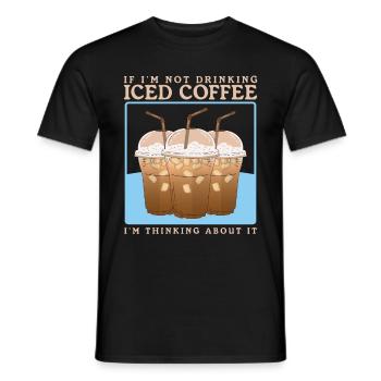 Iced Coffee Iced Coffee Coffee Lover Gift - Men's T-Shirt - black - Front - AI Model Male 178 light (178cm)