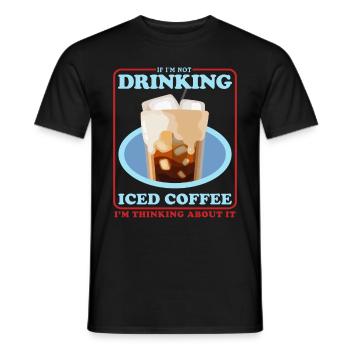 Iced Coffee Coffee Lover Iced Coffee Gift - Men's T-Shirt - black - Front - AI Model Male 178 light (178cm)