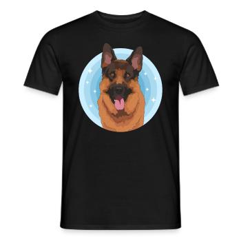Cadeau Berger Allemand - T-shirt homme - noir - Devant - AI Model Male 178 light (178cm)