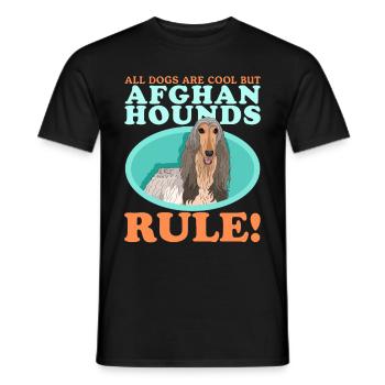 Lévrier afghan chien propriétaire de chien cadeau - T-shirt homme - noir - Devant - AI Model Male 178 light (178cm)