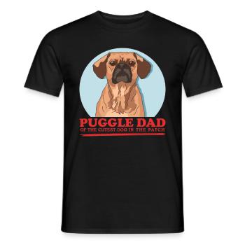 Puggle Dad Dog Owner Dog Owner Gift - Men's T-Shirt - black - Front - AI Model Male 178 light (178cm)