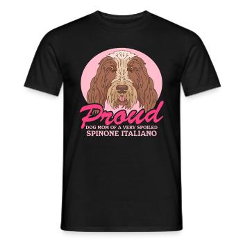 Spinone Italiano Mom Gift - Men's T-Shirt - black - Front - AI Model Male 178 light (178cm)