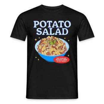 Potato Salad Härdöpfelsalat Gift - Men's T-Shirt - black - Front - AI Model Male 178 light (178cm)