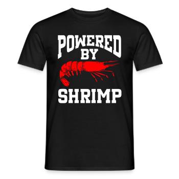 Powered By Shrimp - Men's T-Shirt - black - Front - AI Model Male 178 light (178cm)