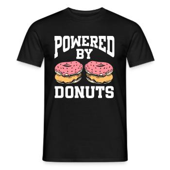 Powered By Donuts - Men's T-Shirt - black - Front - AI Model Male 178 light (178cm)