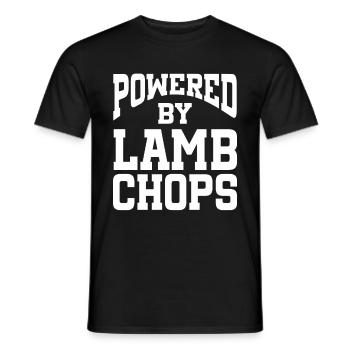Powered By Lamb Chops - Männer T-Shirt - Schwarz - Vorne - AI Model Male 178 light (178cm)