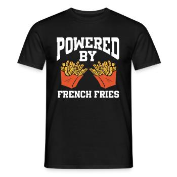 Propulsé par les frites - T-shirt homme - noir - Devant - AI Model Male 178 light (178cm)