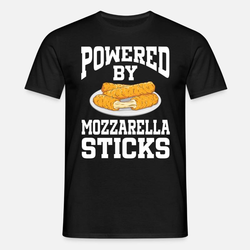 Powered By Mozzarella Sticks - Men's T-Shirt - black
