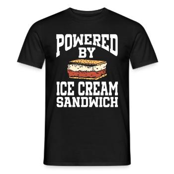 Sandwich à la crème glacée - T-shirt homme - noir - Devant - AI Model Male 178 light (178cm)